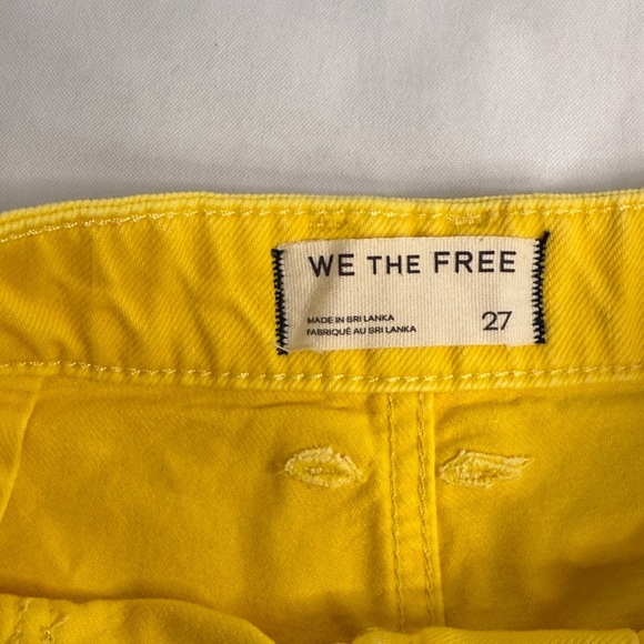 Free People Vibrant Yellow Jean Shorts - Picture 7 of 7